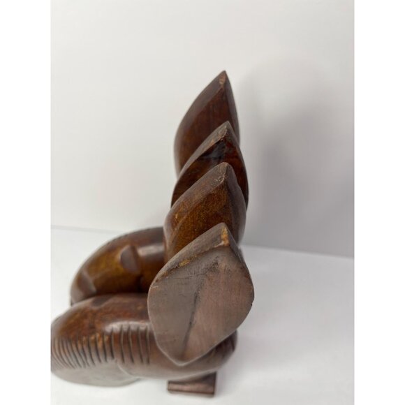 MCM Handcarved Wood Donkey Bookends 1942 Puerto Rico - Picture 9 of 10